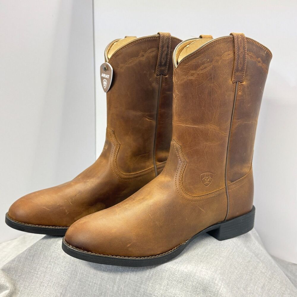 Ariat Womens Heritage Roper 11 C Wide Distressed Brown NWT Box